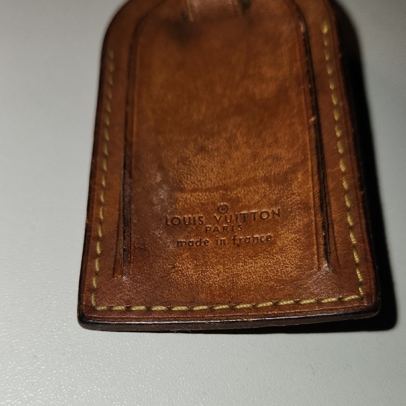 Louis Vuitton Tan Leather Luggage Tag - Picture 3 of 3